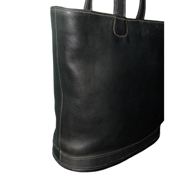 COACH VINTAGE BLACK LEATHER BLEECKER BUCKET BAG 9302 Made in United States - Picture 8 of 16